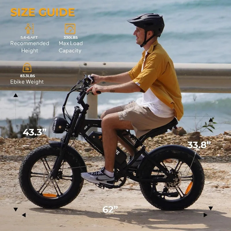 1500W/2000W Electric Bike for Adults,28mph/30mph/33mph Ebike&34-180Miles PAS Range,48V15.6ah/18.2ah/ (874Wh) Larger