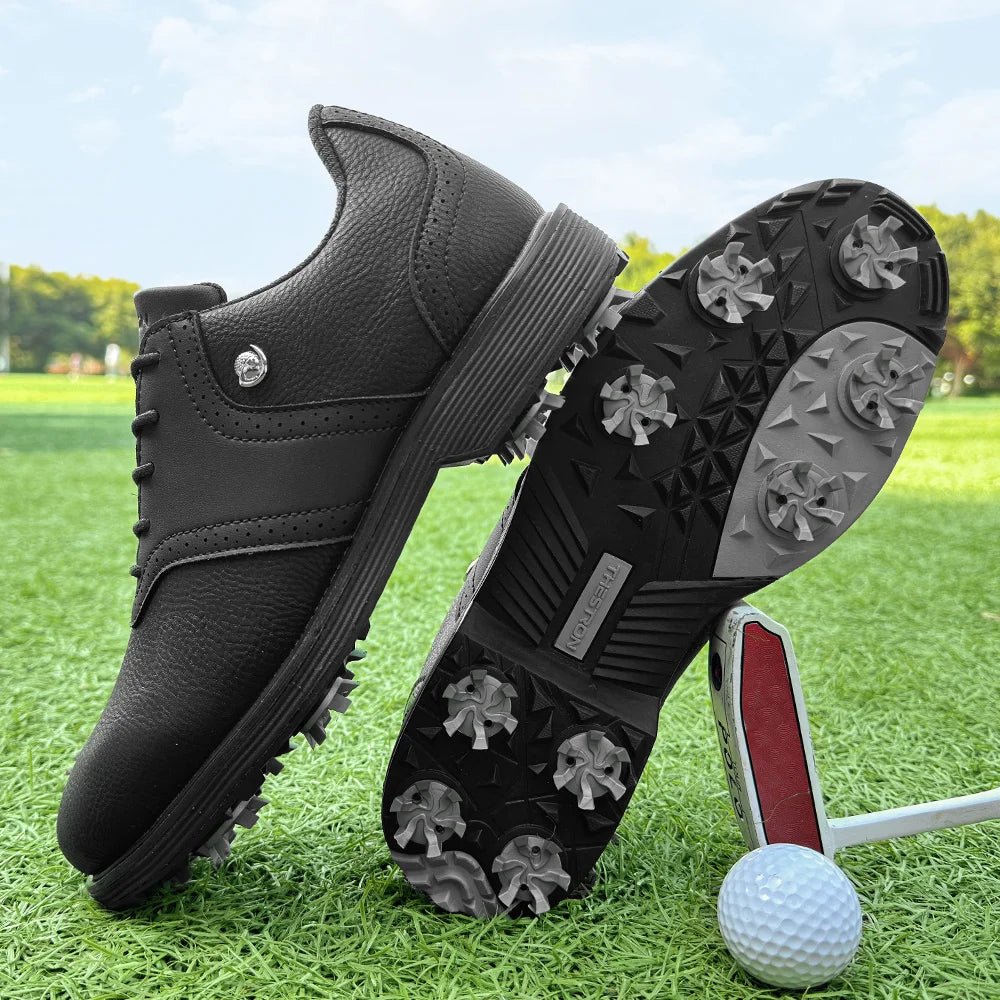 Lenox Men Golf Shoes Spikes for Competitive Walking Footwear