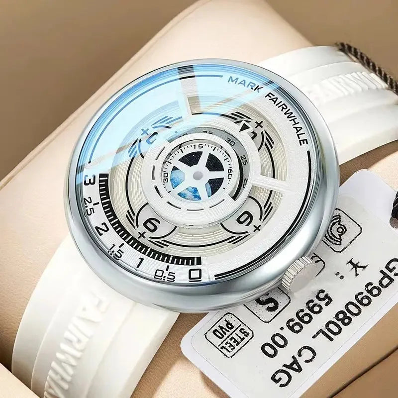 Mark Fairwhale Silicone Strap Sports Quartz Wristwatch