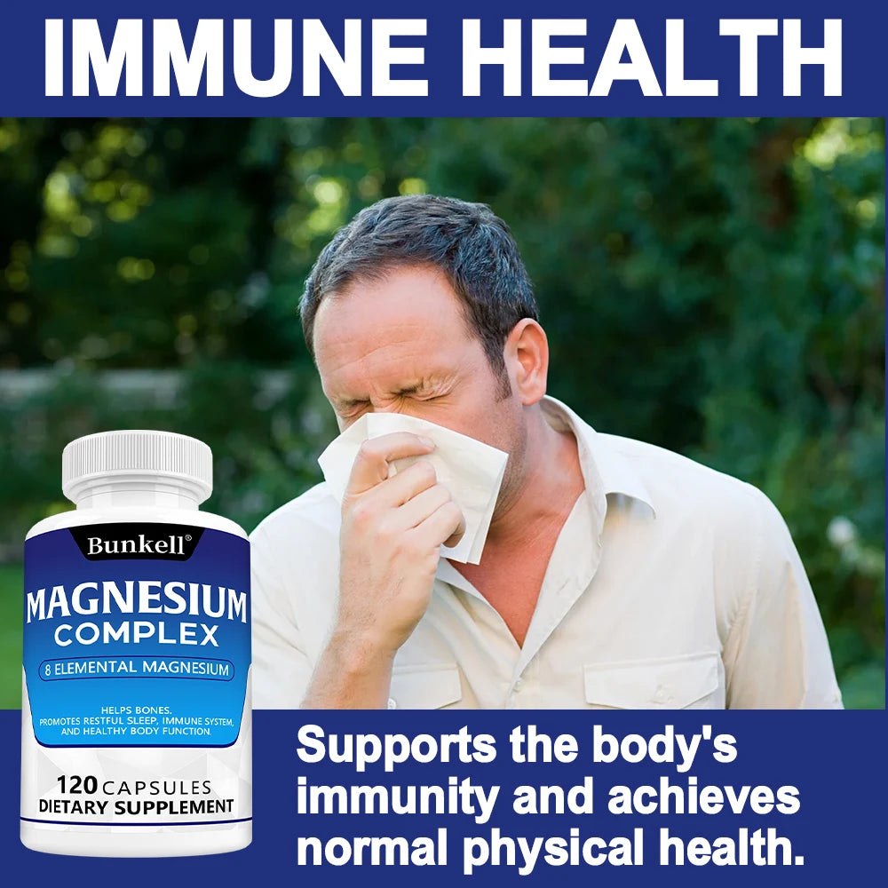 Magnesium Complex - Magnesium Glycinate, Magnesium Malate, Supports Muscle, Bone Health, Sleep Quality, Relieves Anxiety