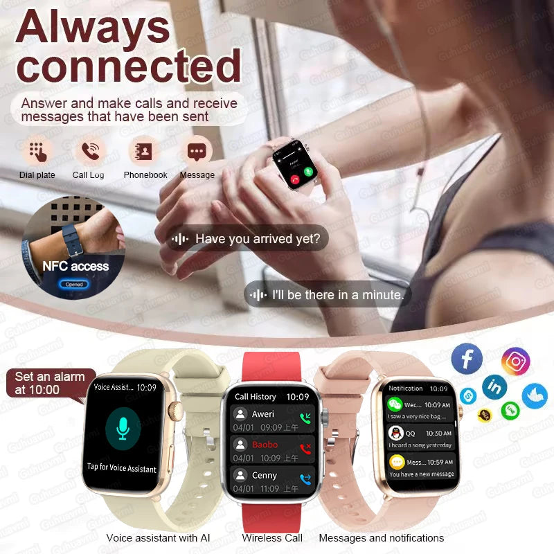 Xiaomi AI Health Watch HRV PPG Blood Oxygen IP68 NFC