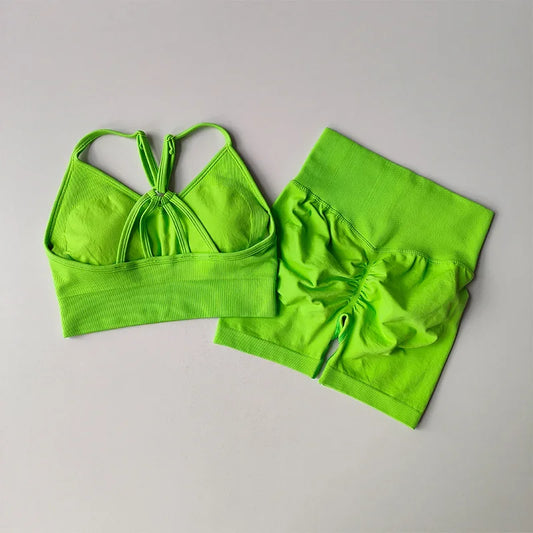 CN Yoga Sets Women High Waist Workout Gear Gym Sportswear