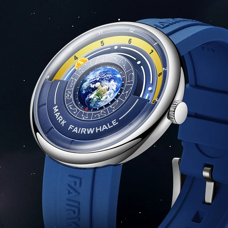 Mark Fairwhale 5700 Luxury Earth Men's 2025 Quartz Watches Sport Waterproof Men Wristwatch Innovative Hands Clocks reloj hombre