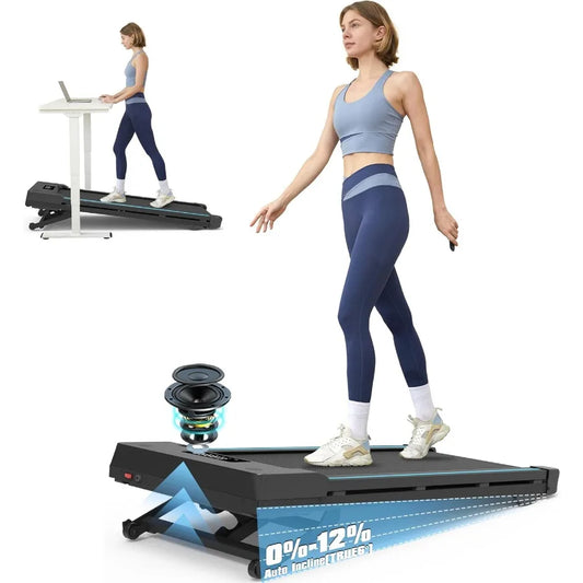 Fold Walking Pad Treadmill 12 Incline 9 Levels 5 MPH