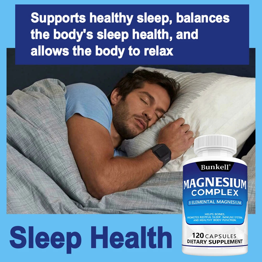Magnesium Complex - Magnesium Glycinate, Magnesium Malate, Supports Muscle, Bone Health, Sleep Quality, Relieves Anxiety