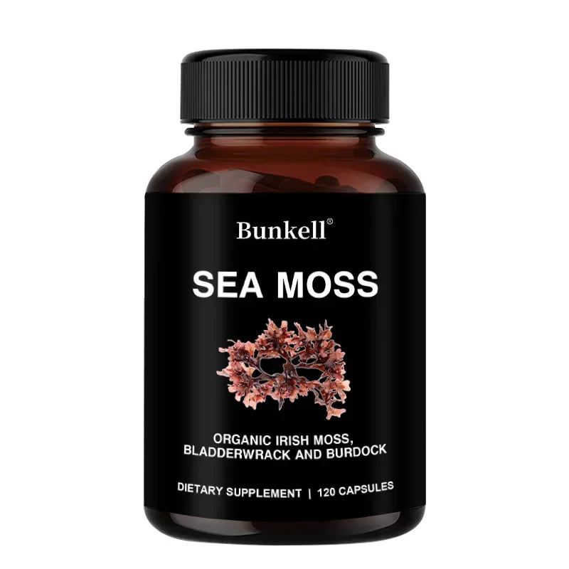 Organic Irish Moss Supplement Capsules, Boosts Immune System, Supports Thyroid Health, Supports Gut Health, Skin Health