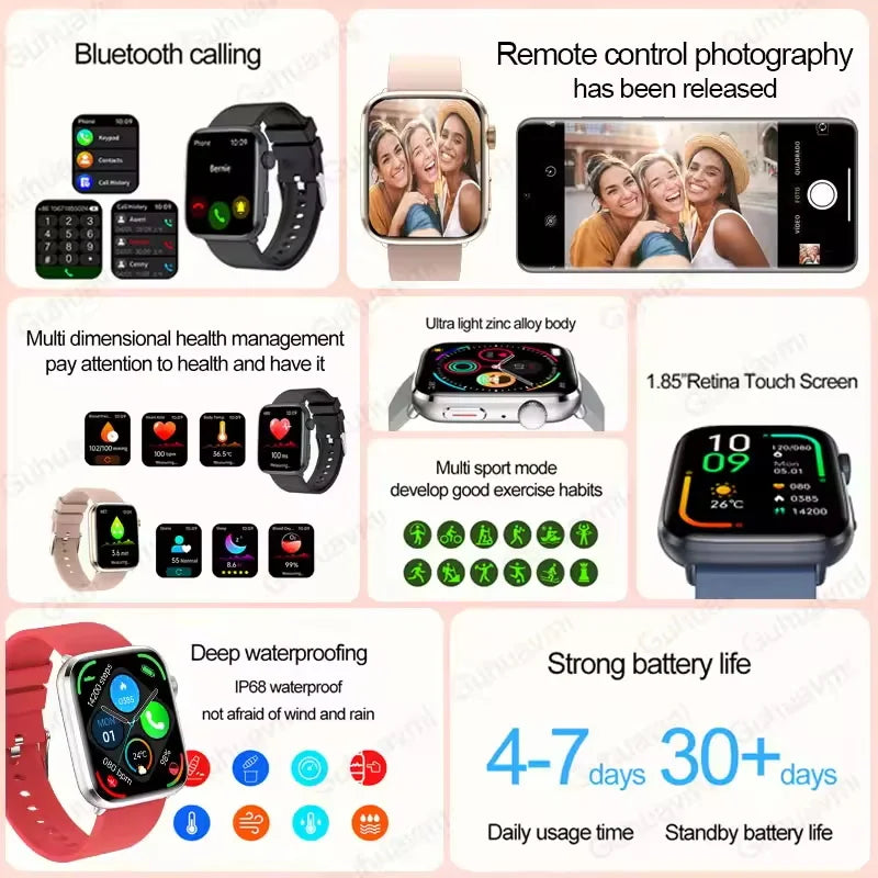 Xiaomi AI Health Watch HRV PPG Blood Oxygen IP68 NFC