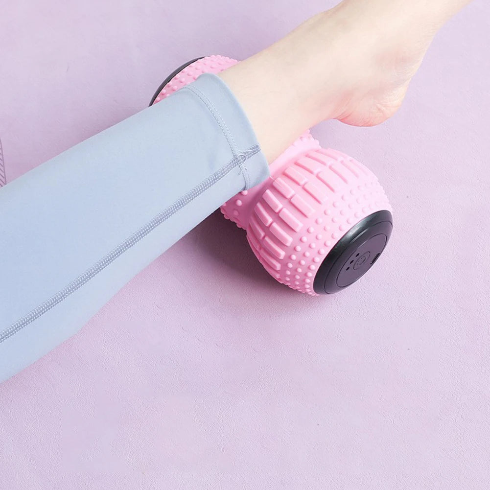 Electric Peanut Ball Ergonomic Vibrating Roller Rechargeable Deep Tissue Roller for Myofascial Release & Muscle Recovery