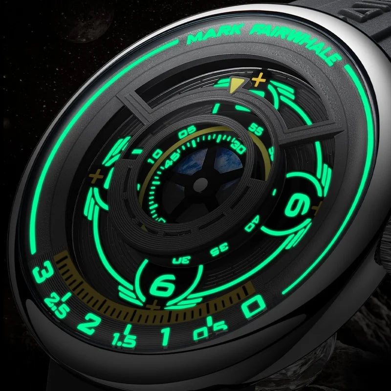 Mark Fairwhale Silicone Strap Sports Quartz Wristwatch