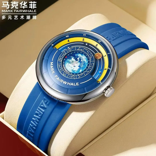 Mark Fairwhale 5700 Luxury Earth Men's 2025 Quartz Watches Sport Waterproof Men Wristwatch Innovative Hands Clocks reloj hombre